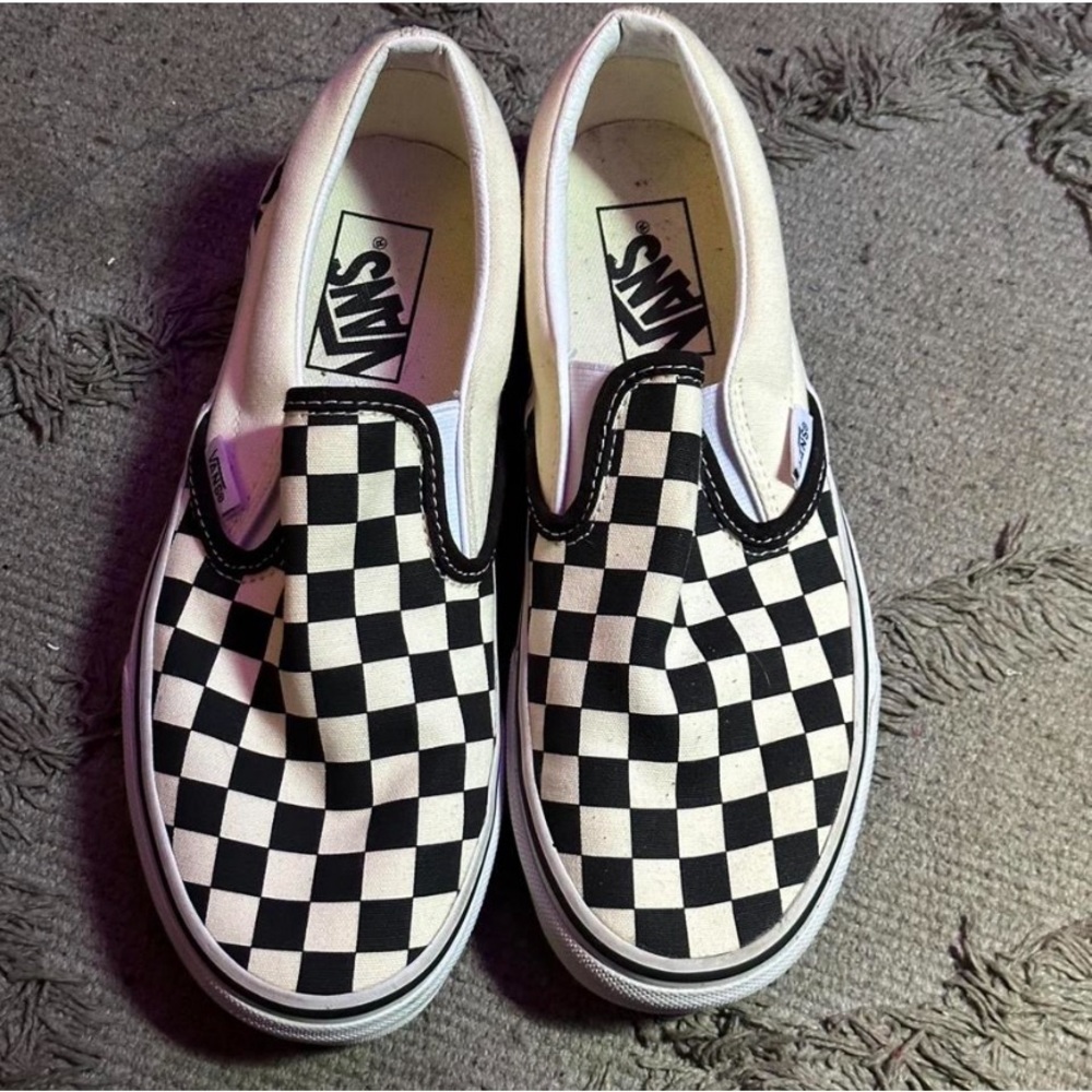 Brand new white and black vans.